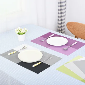 1 шт. прямоугольная салфетка для ресторана, моющийся Прочный обеденный стол из ПВХ, плетеные коврики, рама, подставка для чаши, Нескользящая накладка
