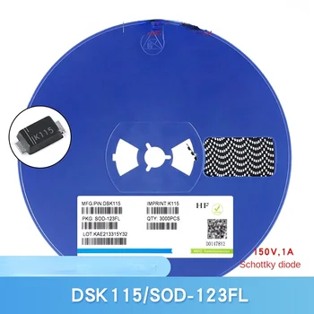 (10шт) Экран DSK115 K115 SOD-123FL 150V/1A SMD диод Шоттки