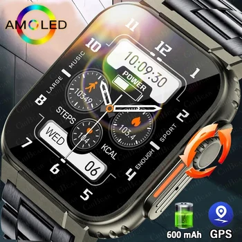 2023 Новые Уличные Военные Смарт-часы с Аккумулятором 600 мАч Локальная Музыка Частота Сердечных Сокращений Кислород В Крови Bluetooth Вызов TWS SmartWatch Для Мужчин