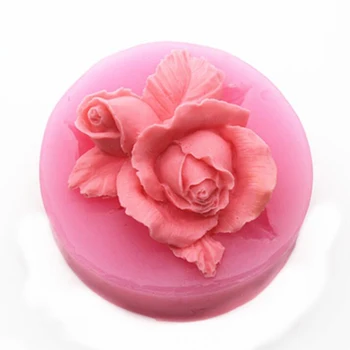 3D Цветущая Роза Силиконовая Форма для мыльного торта с помадкой, Кекс, Желе, Конфеты, Шоколадное Украшение, Формы для выпечки инструментов