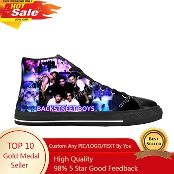 Backstreet Boys Поп-рок-группа, музыкальный певец, забавная повседневная матерчатая обувь, Высокие Удобные дышащие мужские и женские кроссовки с 3D принтом