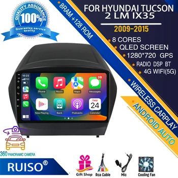 RUISO автомобильный DVD-плеер с сенсорным экраном Android для Hyundai Tucson 2 LM IX35 2009-2015 автомобильный радиоприемник стерео навигационный монитор 4G GPS Wifi