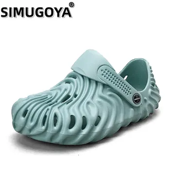 SIMUGOYA Новые летние мужские сандалии, легкая повседневная обувь, Обувь с отверстиями на мягкой подошве, уличные пляжные тапочки, Садовая обувь, Пещерная обувь