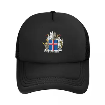 Бейсболка с гербом Исландии на заказ Женская Мужская Регулируемая Шляпа дальнобойщика Спортивная
