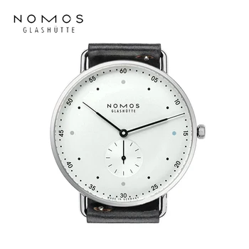 Для NOMOS Top Metro Series 1109 Онлайн Эксклюзивные кварцевые часы на заказ Мужские часы в стиле Баухауз, легкие роскошные подарочные часы для мужчин