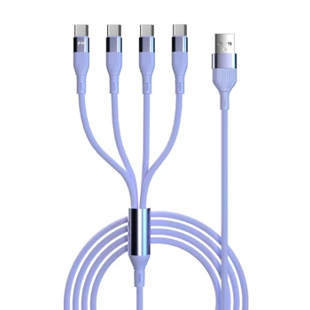 Кабель-разветвитель J6PA USB C, кабель для зарядки от USB A к 4 штекерам Type-C, быстрый зарядный шнур 4 в 1 для мобильных устройств