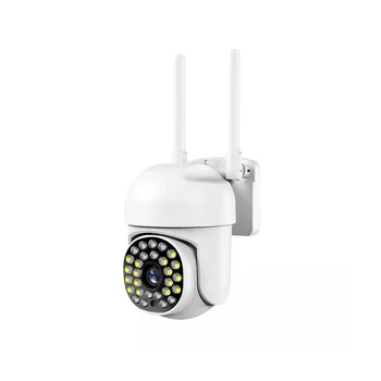 Камера безопасности с точечными светильниками, Цветная камера ночного видения, проводная камера наблюдения, подключаемые к беспроводному Wi-Fi камеры умного дома