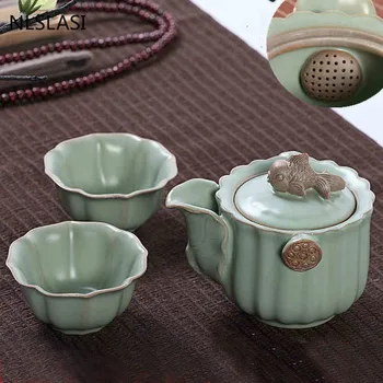 Китайский Керамический Чайник Ручной Работы Бутик Грубой Керамики Чайные Сервизы Бытовой Чайник Ситечко Чайные Чашки Дорожная Чайная Посуда Посуда Для Питья