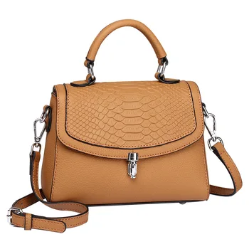 Классические женские сумки из натуральной кожи с крокодиловым узором, роскошная дизайнерская сумка через плечо с модным замком, маленькая квадратная сумка