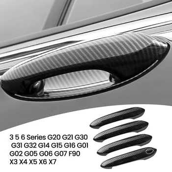 Наружная Накладка Дверной Ручки из Углеродного волокна Для BMW 3 5 6 Серии G20 G30 G31 G32 G01 G02 G05 G06 X3 X4 X5 X6 X7