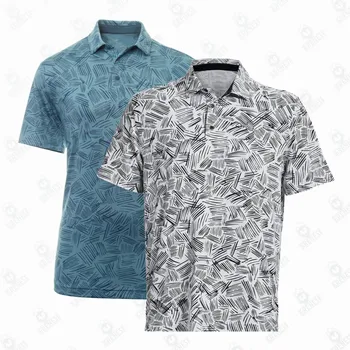 Новые мужские рубашки для гольфа Palm Sketch, модный топ, рубашка поло, Летняя спортивная повседневная теннисная футболка с короткими рукавами, дышащая одежда