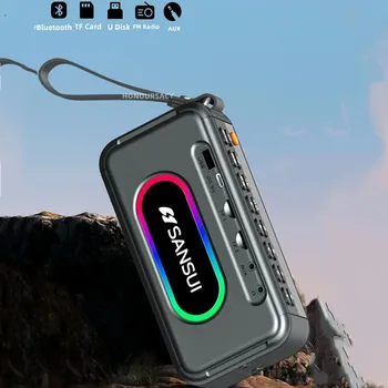 Новый Ретро-Радио Sansui F30 Беспроводной Динамик Bluetooth, Вставная карта, Мини-Подключаемый Музыкальный Плеер Walkman, Портативный Стерео Сабвуфер