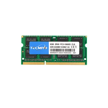 Оперативная память ноутбука Tecmiyo 8GB DDR3 1333MHz PC3-10600S 1.5V SODIMM 2RX8 CL9 для ноутбука -Зеленый