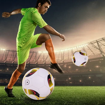 Размер 5, Футбольный кожаный Водонепроницаемый Портативный мяч для игры в футбол на открытом воздухе, студенты, обучающиеся профессиональному спорту