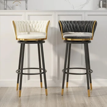 Расслабляющие эргономичные барные стулья, металлические роскошные современные барные стулья в скандинавском стиле, Дизайнерские столы для приема гостей, мебель для дома Altos Cocina