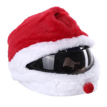 Рождественский креативный плюшевый чехол для мужского шлема, долговечный протектор шлема, привлекательный и удобный