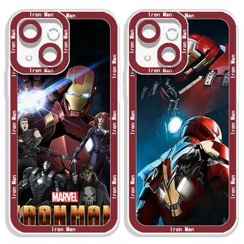 Силиконовый Чехол Marvel Iron Man для Samsung Galaxy S24 S23 S22 Ultra S21 S20 FE S10 Plus Note 20 10 9 A32 A52S A52 A72 Мягкий Чехол