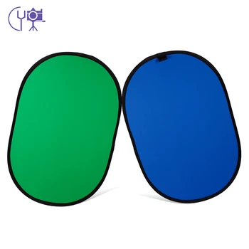 Складной хлопковый отражатель CY 100x150 см, синий и зеленый (2в1), задний фон, отражатель для студийной фотосъемки