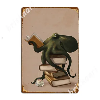 Хорошо читаемые Металлические вывески Octopus Кинотеатр Гостиная паб Гараж Индивидуальная Настенная роспись Жестяные плакаты с вывесками