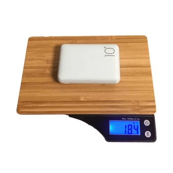 Цельнолитые кухонные весы большой емкости с бамбуковой панелью, цифровые кухонные весы для эспрессо