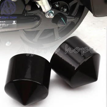 Черная гайка крышки передней оси с заостренным концом, болт крышки 28 мм, подходит для Harley Choppers Honda Suzuki Kawasaki Yamaha