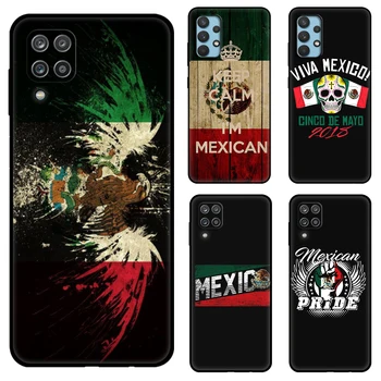 Эмблема флага Мексики, черный чехол из тпу Для Samsung galaxy M53 M13 M62 A12 A22 A22S A32 A42 A52 A52S A72 4g 5g A20S