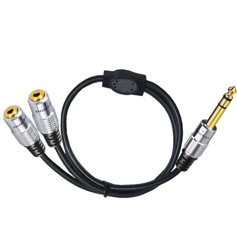 2024 Новый кабель-разветвитель 1/4-Dual-1/8 1/4 дюйма 6,35 мм TRS Stereo Plug- to Two 3,5 мм 1/8-дюймовый разъем-розетка для стереоразъема Splitter