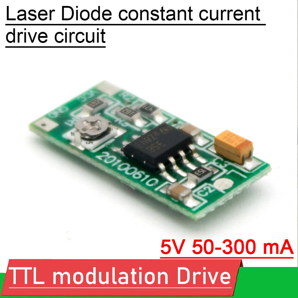635 650 780 808 980 нм Плата драйвера лазерного диода 5 В Схема привода постоянного тока TTL модуляция 40-350 мА для лазерной трубки 1,8-3,5 В