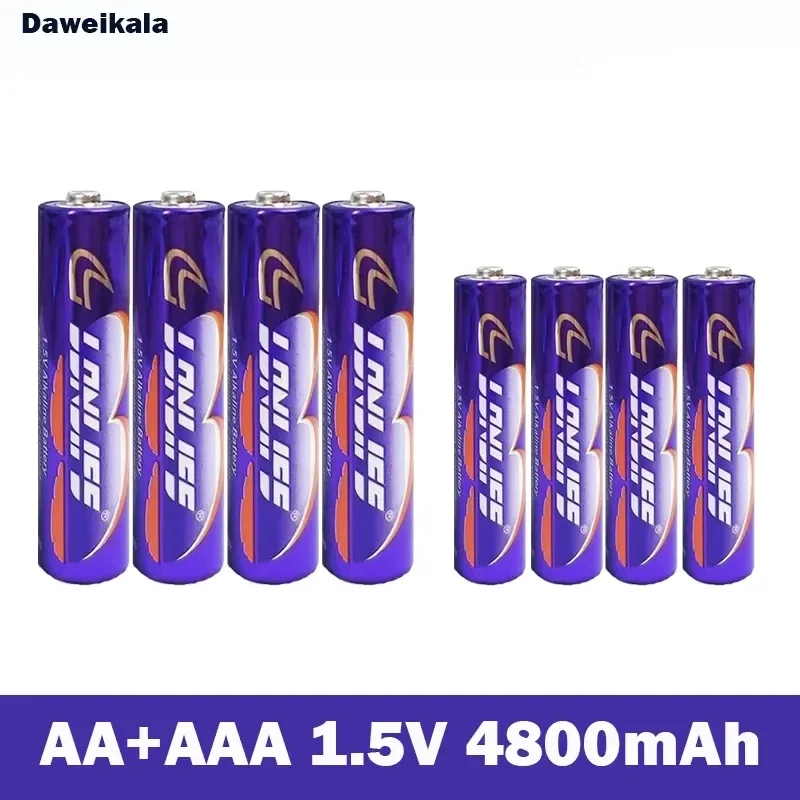 AA + AAA1.5V Аккумуляторная Батарея 4800mah 1.5V Новая Щелочная Аккумуляторная Батарея для Светодиодных игрушек mp3 + Бесплатная Доставка