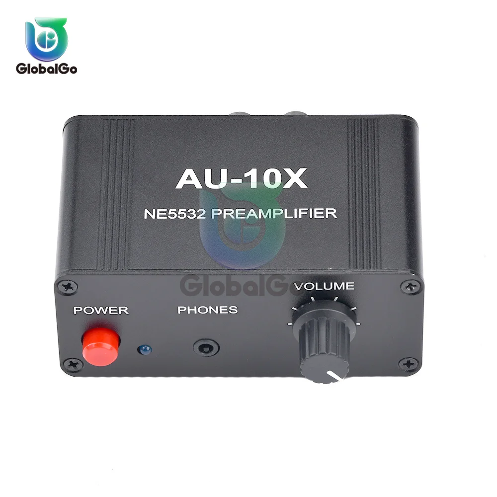 AU-10X NE5532 Стерео Музыка Предварительный усилитель Аудиосигнала Усилитель Платы Усилителя для наушников Усиление 20 дБ RCA 3,5 ММ Регулятор громкости Тон