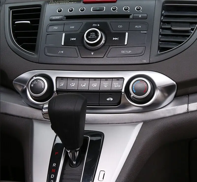 Для Honda CR-V CRV 2015 2016 ABS Хромированный переключатель кондиционера вокруг крышки Отделка Автомобильные аксессуары Наклейки W4