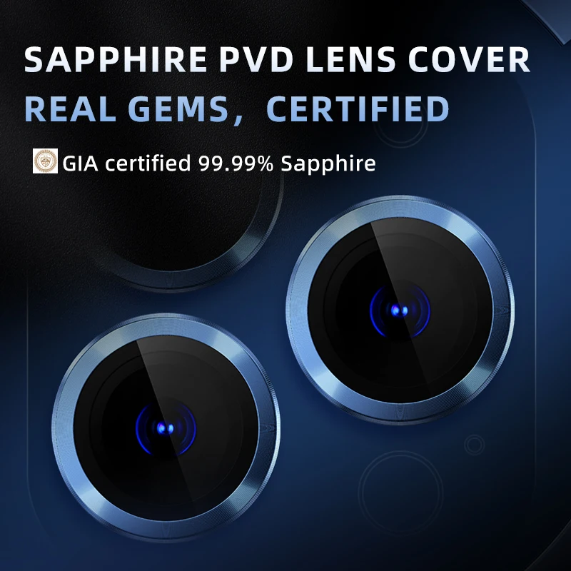 Защитная крышка объектива CD Style 9H Sapphire для пленочной камеры мобильного телефона Защитная наклейка для iphone 15 pro max 15 plus Full