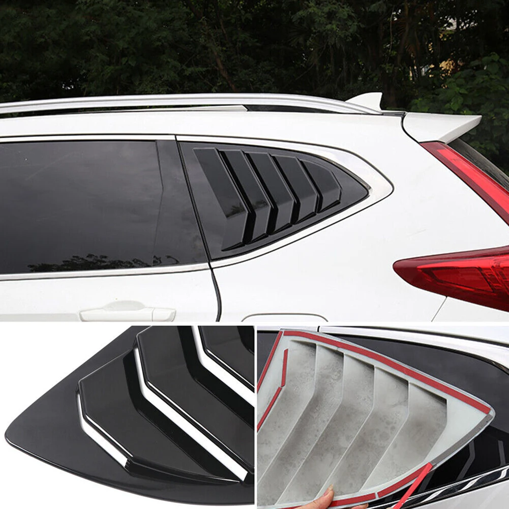 Крышка жалюзи 2шт из углеродного волокна Прочный глянцевый черный Новый пластик Практичный для Honda для CRV 2017-2022
