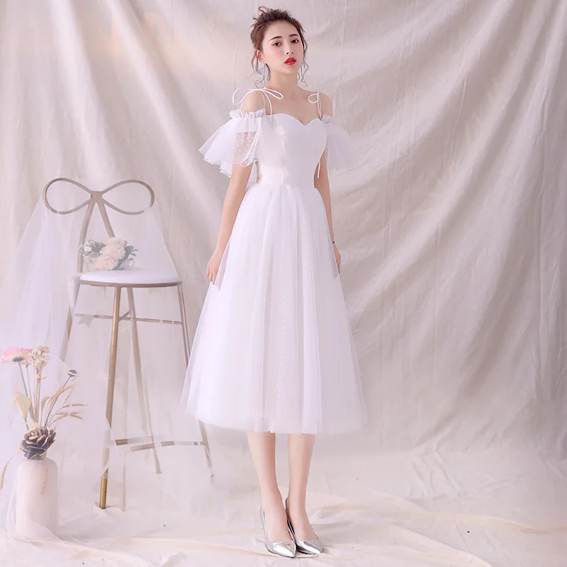 Легкое свадебное платье невесты, простые белые облегающие платья для женщин, платья для невесты, платье для свадебной вечеринки Bu10098