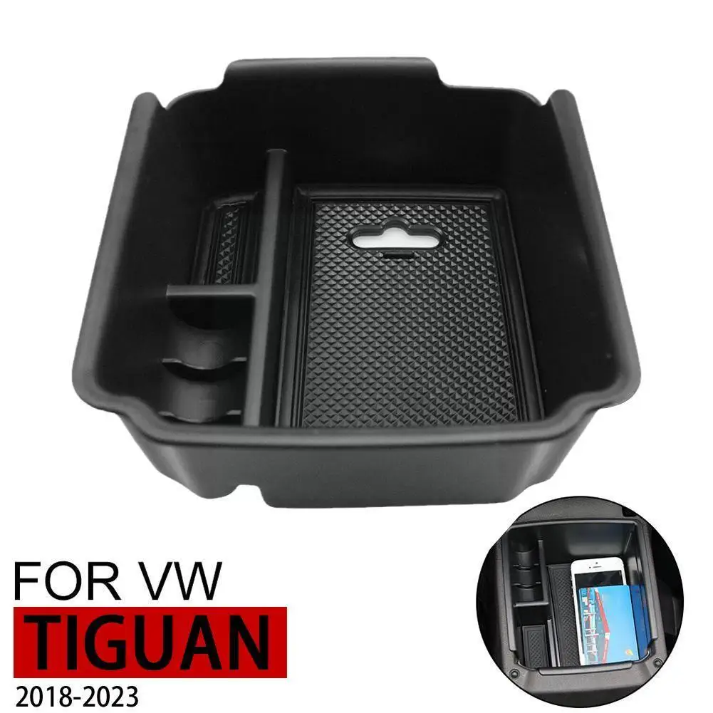 Лоток-органайзер для центральной консоли автомобиля Volkswagen VW Tiguan Центральный Подлокотник ABS Дополнительный ящик для хранения C1B5