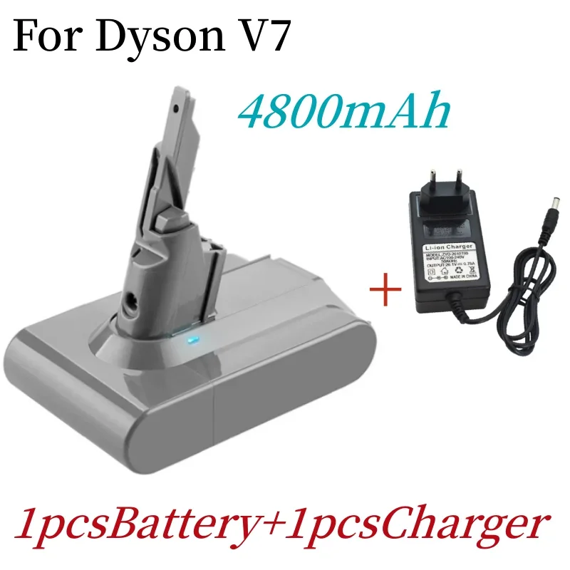 Новинка 2023 года для Dyson V7 литий-ионная аккумуляторная батарея 21,6 В 4800 мАч для замены пылесоса Animal Pro + зарядное устройство