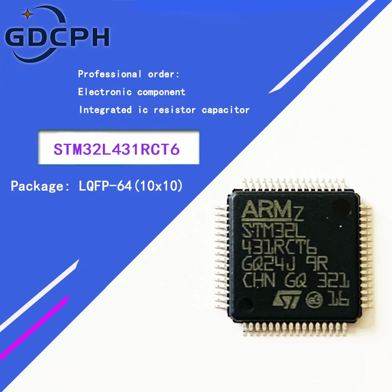 Оригинальный аутентичный STM32L431RCT6 LQFP-64 ARM Cortex-M4 с 32-разрядным микроконтроллером MCU