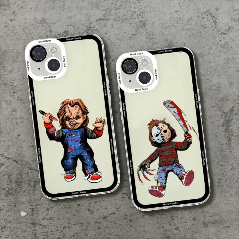 Прозрачный чехол для телефона с мультяшным принтом Good Guys Chucky для iPhone 13 12 11 14 Pro Max Mini 14 Plus 12 MINI Креативный прозрачный чехол