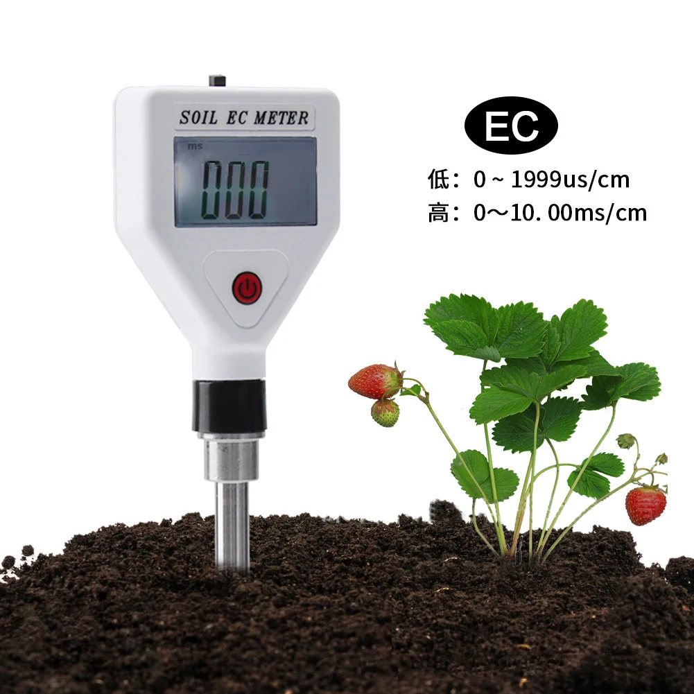 Профессиональный измеритель EC почвы T50 0-1999us / см Высокоточный металлический зонд ATC Тестер электропроводности Детектор для цветов Сельскохозяйственных угодий