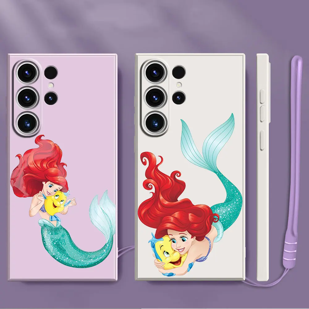 Русалочка Ариэль Чехол для Телефона Xiaomi Redmi 9C 10 9T 9 K40 Pro 10A 9A 9I 10C 12 4G Силиконовый Квадратный Жидкий Матовый Чехол