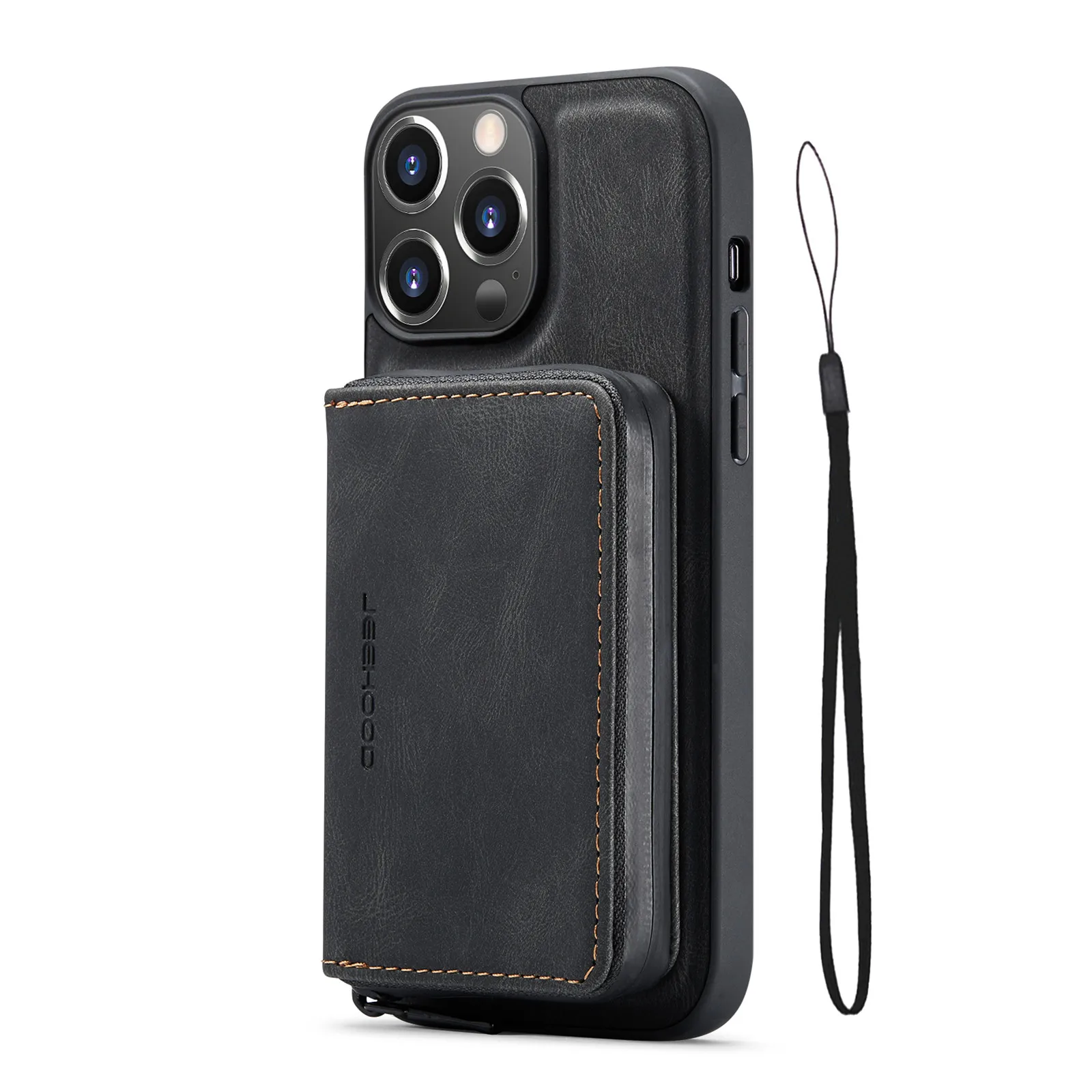 Съемный кожаный чехол 2 в 1 для iPhone 14 13 12 11 Pro Max Mini 7 8 Plus X XR XS, чехол-портмоне, кошелек на молнии, держатель для карт