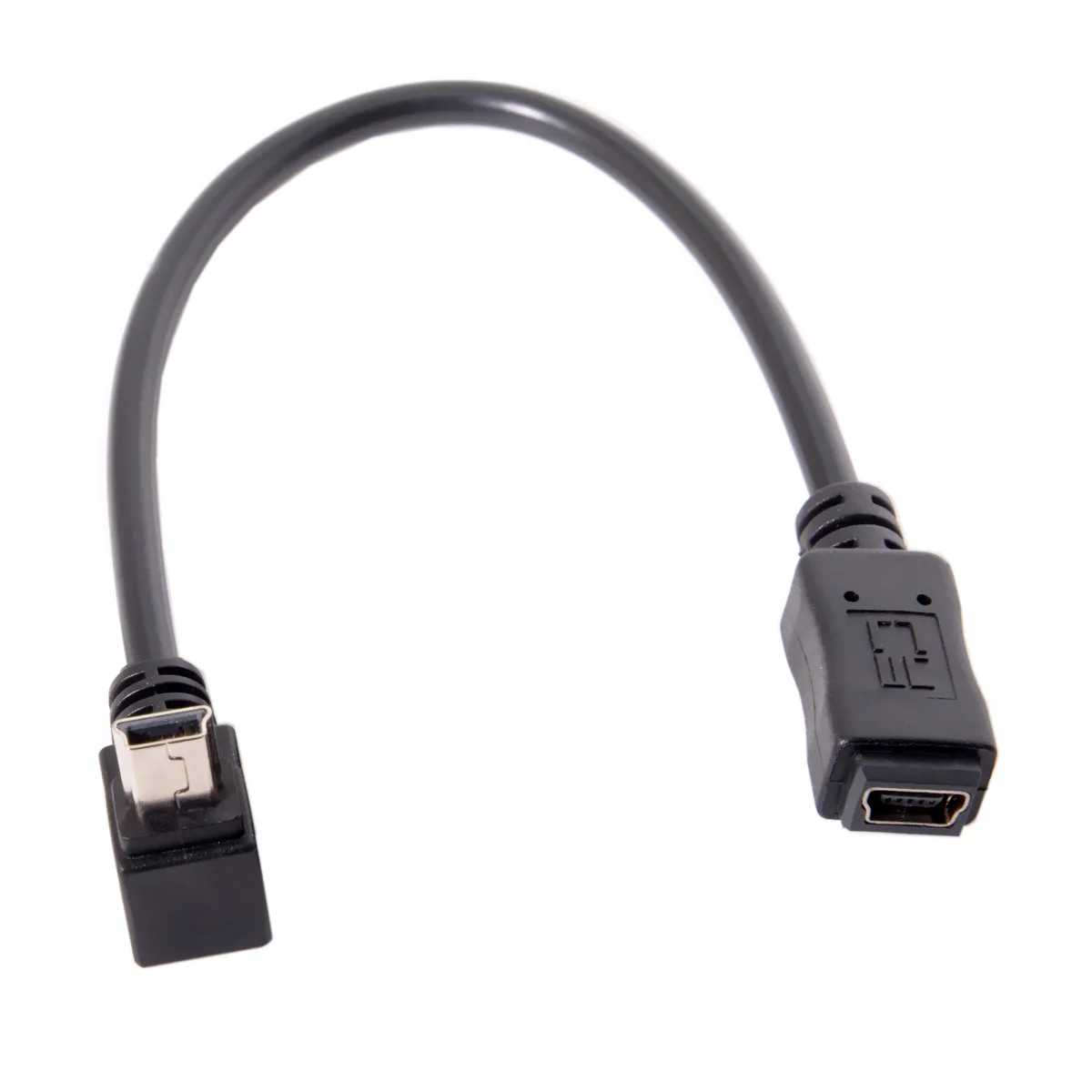 Удлинительный кабель GPS Mini USB B Type 5P 90D Up с прямым углом наклона от мужчины к женщине 20 см