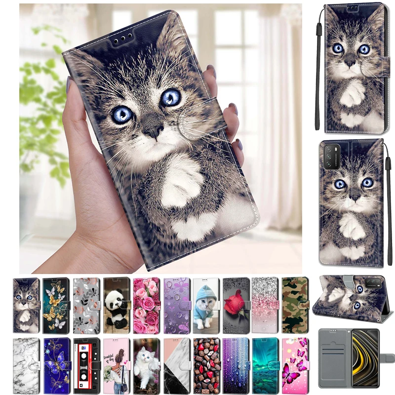 Флип-чехол Для iPhone 13 Pro Max Case Ультратонкий Кожаный Бумажник-книжка Для iPhone 13 Pro Cute Cat Phone Bag Для Apple 13