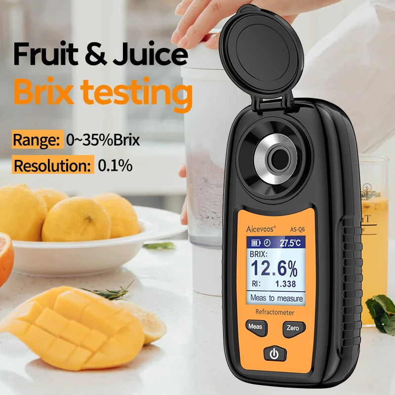 Цифровой рефрактометр Aicevoos Brix Meter Прибор для измерения содержания сахара В фруктовых соках, напитках, вине, пиве в диапазоне 0-35%