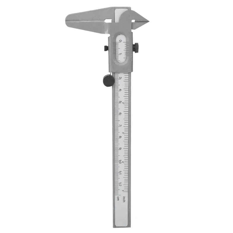 Штангенциркуль Нониусная Линейка с Дюймовым/Метрическим Высокоточным Металлическим Штангенциркулем Микрометрический Калибр Измерительный Инструмент 0-5 Дюймов