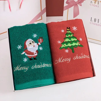 Рождественская подарочная коробка, Подарочная коробка из чистого хлопка, Праздничное подарочное полотенце, Оптовая продажа через границу, Набор рождественских полотенец, Пляжное полотенце